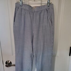 Marine Layer Women's Striped Blue Pants